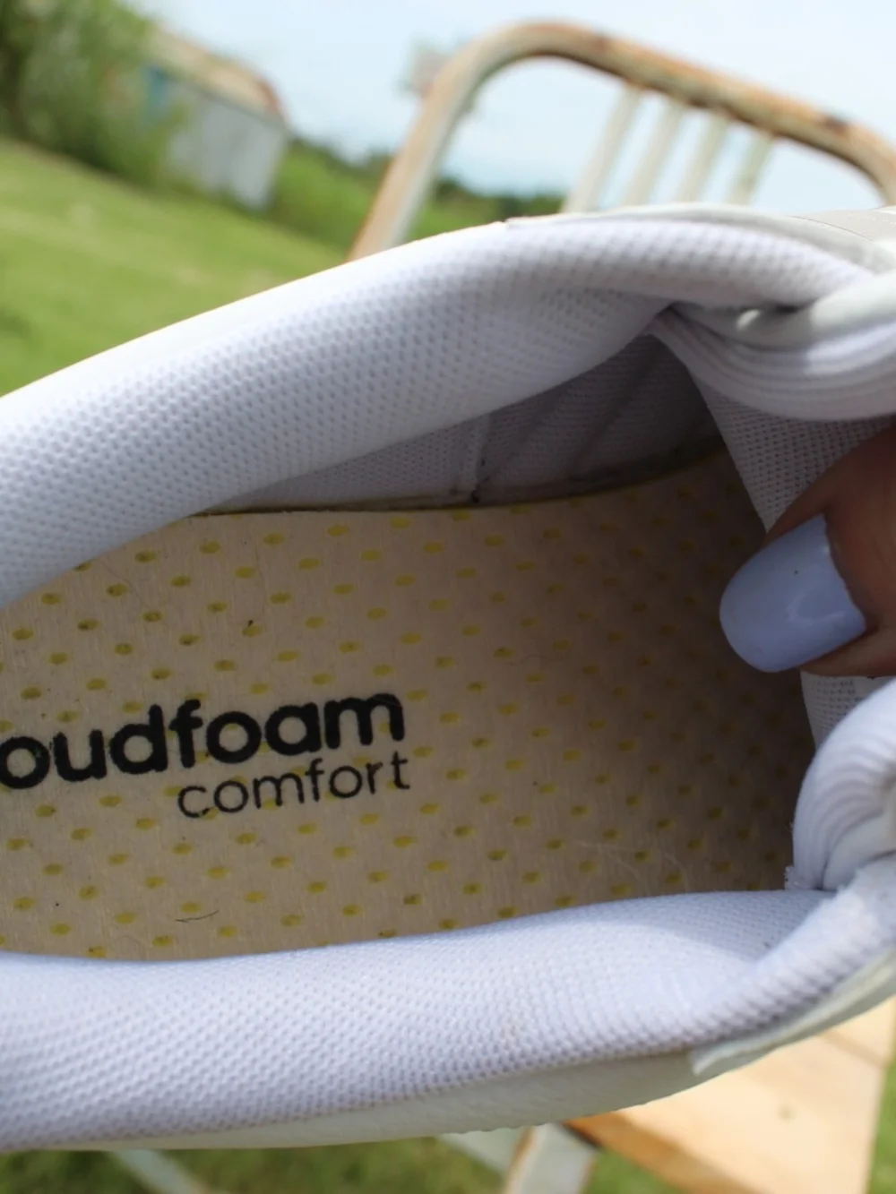 adidas Women's White Athletic Sneakers with Cloudfoam Comfort